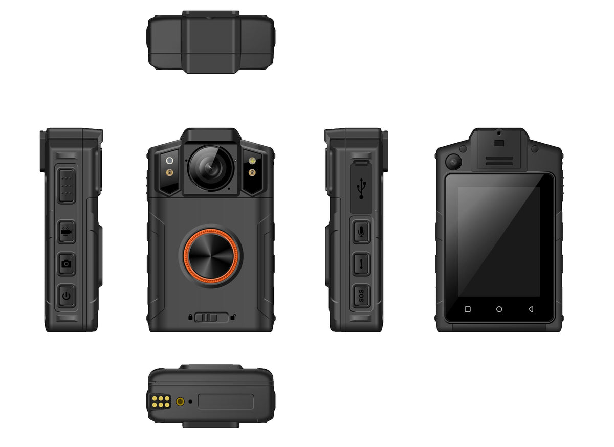 Body Worn Camera Android 11 PTT Communication Emergency SOS Camera Button Voice Recording 64GB Memory Mini Device