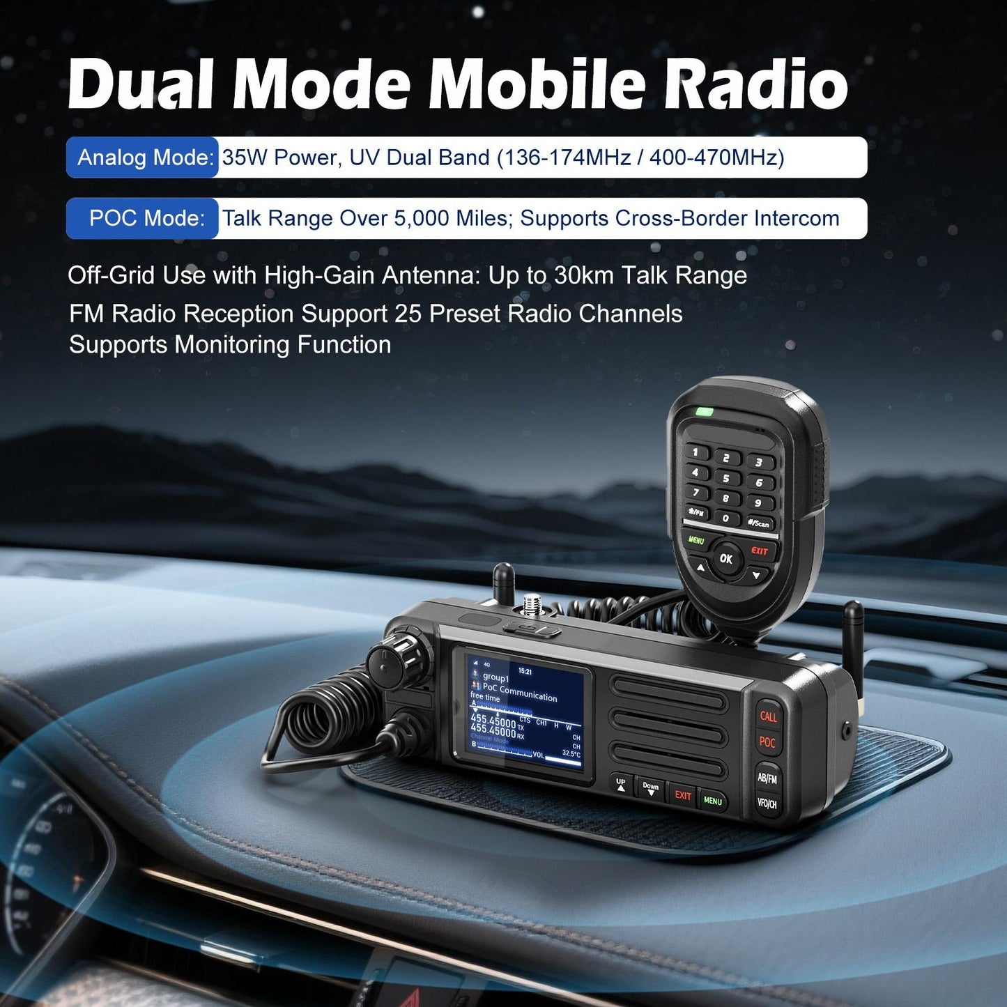 Dual Mode Car Walkie Talkie