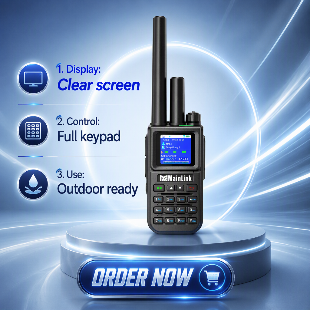 10W Power Radio Dual Band Radio Type-C Charging Portable Walkie Talkie Long Range Ham Transceiver