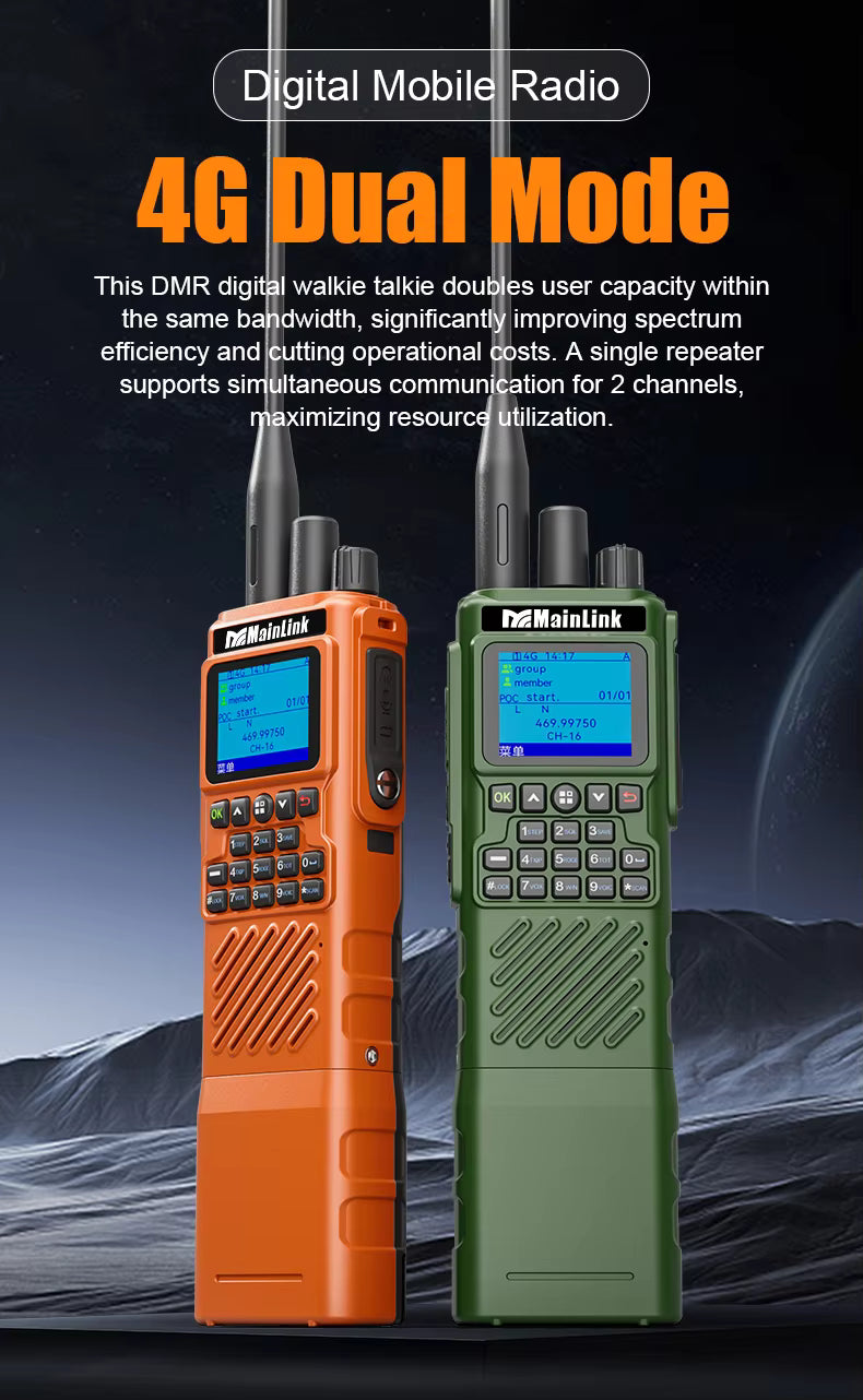Dual Mode 4G POC DMR Walkie Talkie