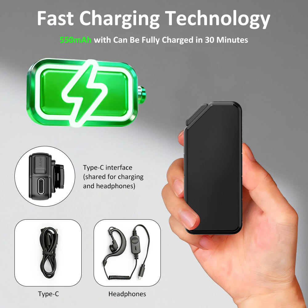 Mini Earhook Walkie Talkie