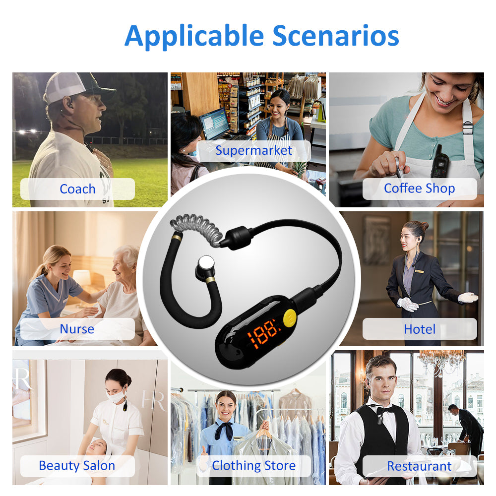 Restaurant Walkie Talkie Earhook 0.5W Walkie Talkie Long Range Mini Ear Walkie Talkies for Hotel Restaurant Bar Beauty Salon