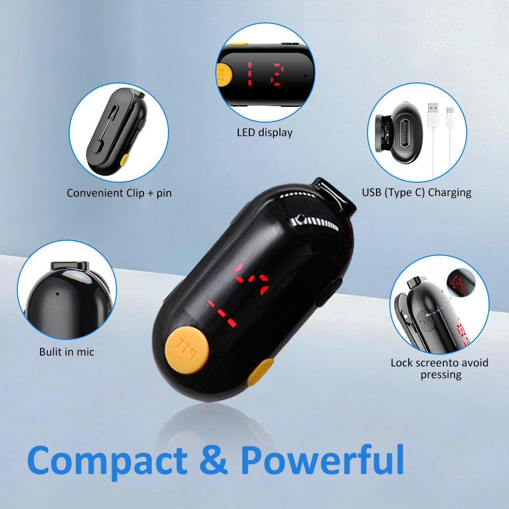 Restaurant Walkie Talkie Earhook 0.5W Walkie Talkie Long Range Mini Ear Walkie Talkies for Hotel Restaurant Bar Beauty Salon