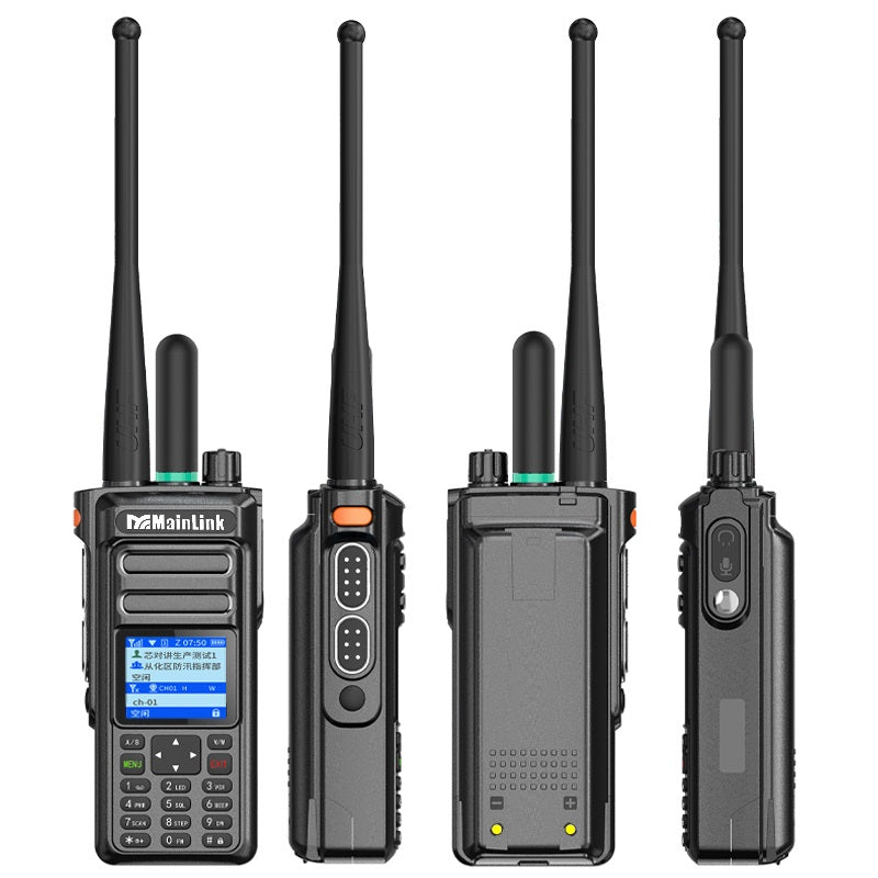 Dual Walkie Talkie 4G UHF VHF Dual Band Cellular Radio Hybrid System